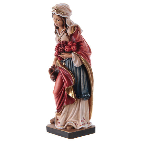 Sainte Elisabeth peinte bois érable Val Gardena 3