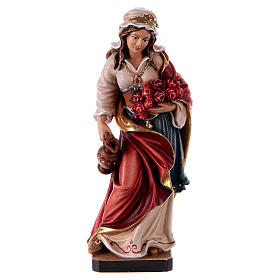 Santa Elisabetta dipinta legno acero Valgardena