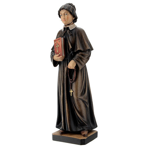 Santa Elisabetta Anna Seton dipinta legno acero Valgardena 3