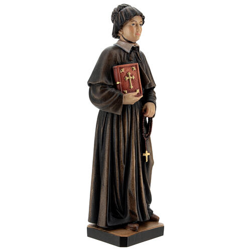 Santa Elisabetta Anna Seton dipinta legno acero Valgardena 4