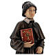 Santa Elisabetta Anna Seton dipinta legno acero Valgardena s2