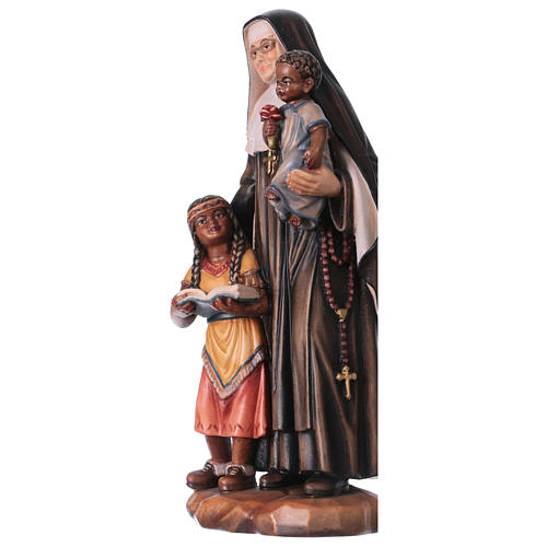 Santa Caterina Drexel dipinta legno acero Valgardena 3