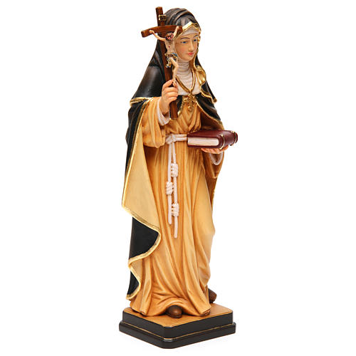 Heilige Monika mit Kruzifix bemalten Grödnertal Holz 4