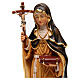 Sainte Monique avec croix bois peint Val Gardena s2