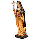Sainte Monique avec croix bois peint Val Gardena s3