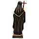 Sainte Monique avec croix bois peint Val Gardena s5