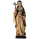 Sainte Brigitte avec croix bois peint Val Gardena s1