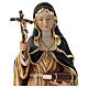 Saint Bridget in painted maple wood of Valgardena s2