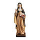 Saint Agnes with lamb in painted maple wood of Valgardena s1