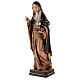 Sainte Gertrude avec plume en bois peint Val Gardena s3
