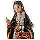 Sainte Gertrude avec plume en bois peint Val Gardena s4