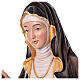 Santa Hildegarda con jarrón pintada madera arce Val Gardena s2