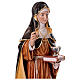 Sainte Hildegarde avec vase bois peint Val Gardena s7