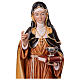 Saint Hildegard with vase painted in maple wood of Valgardena s5