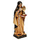 Saint Lucy with unguent jar, painted, in maple wood of Val Gardena s3