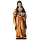 Saint Lucy with unguent jar, painted, in maple wood of Val Gardena s1