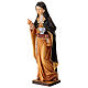 Saint Lucy with unguent jar, painted, in maple wood of Val Gardena s3