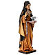 Saint Lucy with unguent jar, painted, in maple wood of Val Gardena s4