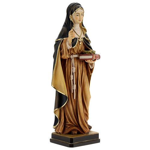 Santa Teresa de Ávila con corona de espinas pintada madera Val Gardena 4
