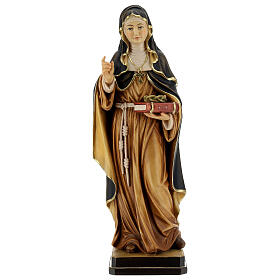 Santa Teresa d'Avila con corona di spine dipinta legno Valgardena