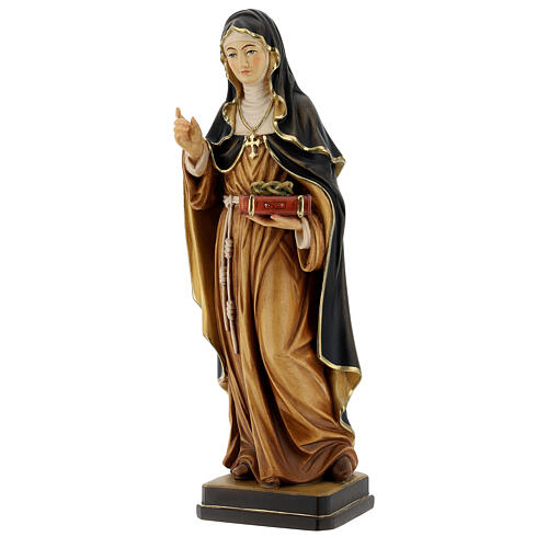 Santa Teresa d'Avila con corona di spine dipinta legno Valgardena 3