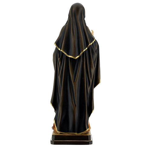 Santa Teresa d'Avila con corona di spine dipinta legno Valgardena 5