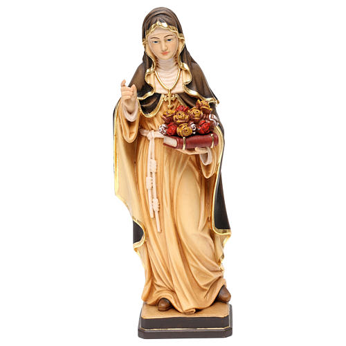 Saint Rose of Lima in painted maple wood Valgardena 1