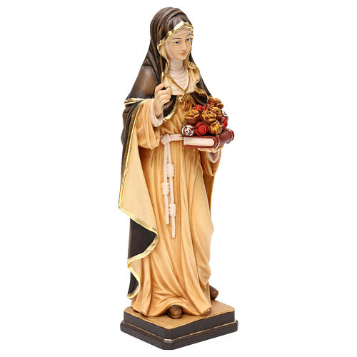 Saint Rose of Lima in painted maple wood Valgardena 4