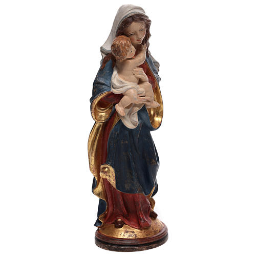 Virgen de la paz madera Val Gardena oro de tíbar antiguo 4