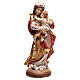 Our Lady by Raffaello in wood of Valgardena finished in pure gold with silver mantle s1