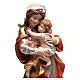 Our Lady by Raffaello in wood of Valgardena finished in pure gold with silver mantle s2
