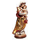 Our Lady by Raffaello in wood of Valgardena finished in pure gold with silver mantle s4