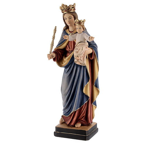 Statue Maria Hilfe der Christen Regina Coeli bemalten Grödnertal Holz 3