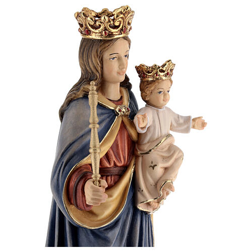 Statue Maria Hilfe der Christen Regina Coeli bemalten Grödnertal Holz 4