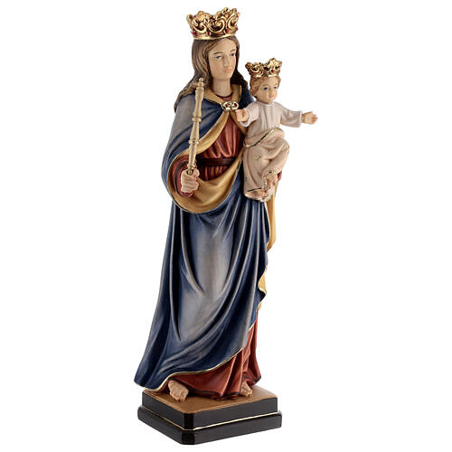 Statue Maria Hilfe der Christen Regina Coeli bemalten Grödnertal Holz 5