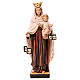 Statue Gottesmutter vom Karmel bemalten Grödnertal Holz s1