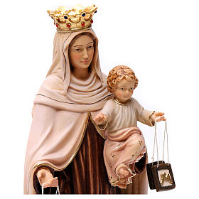 Beata Vergine Maria del Monte Carmelo legno Valgardena dipinta