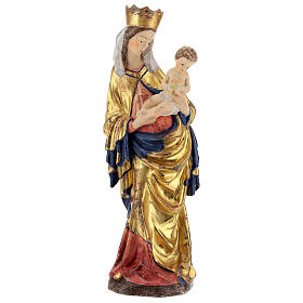 Virgen Krumauer madera Val Gardena capa oro de tíbar
