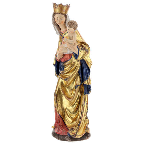 Madonna Krumauer legno Valgardena manto oro zecchino 3