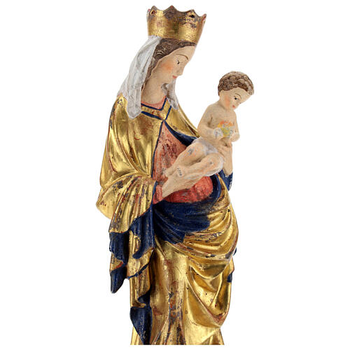 Madonna Krumauer legno Valgardena manto oro zecchino 4