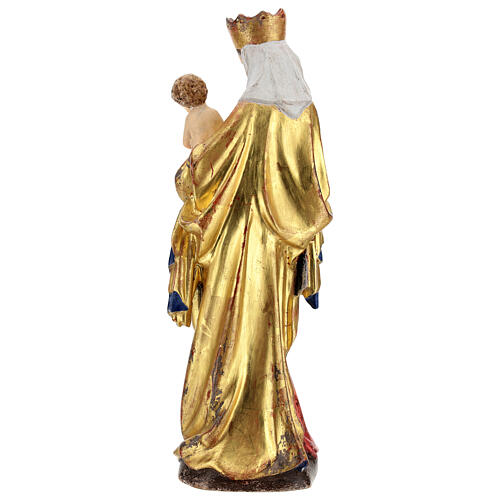 Madonna Krumauer legno Valgardena manto oro zecchino 6