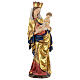 Madonna Krumauer legno Valgardena manto oro zecchino s1