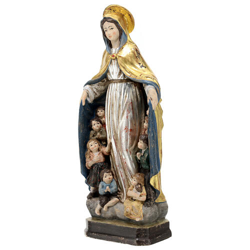 Madonna della protezione legno Valgardena oro zecchino antico silver 3