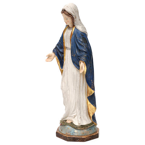 Virgen de las Gracias madera Val Gardena oro de tíbar antiguo 3