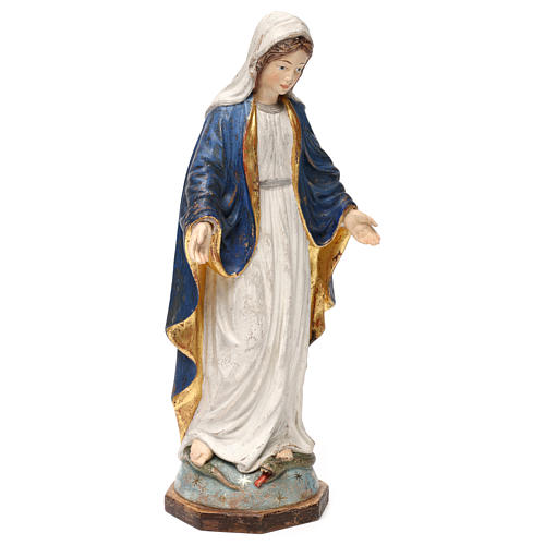 Our Lady of Graces in wood of Valgardena finished in antique pure gold 4