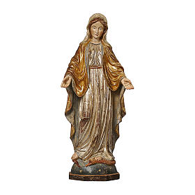 Our Lady of Graces in wood of Valgardena finished in antique pure gold and silver