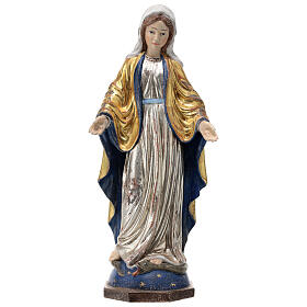 Our Lady of Graces in wood of Valgardena finished in antique pure gold and silver