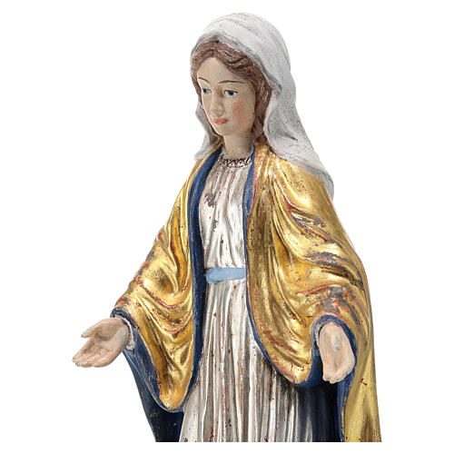 Virgen de las Gracias madera Val Gardena oro de tíbar silver antiguo 5
