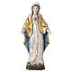 The Sacred Heart of Mary in wood of Valgardena finished in antique pure gold with silver mantle s1