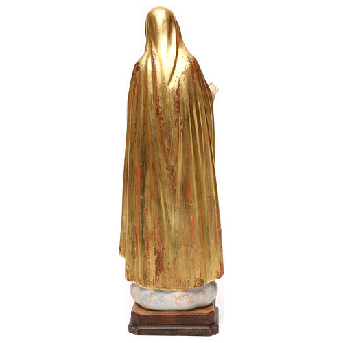 The Immaculate Heart of Mary in wood of Valgardena in antique gold with silver mantle 5